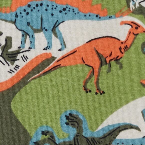 NWT Carters Baby Boys Snug Fit One Piece with Feet Green Dinosaur- Size 12M - Picture 2 of 5